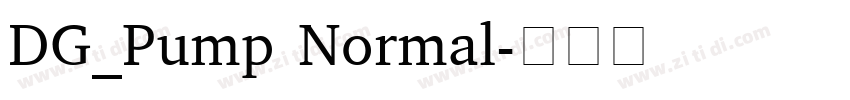 DG_Pump Normal字体转换